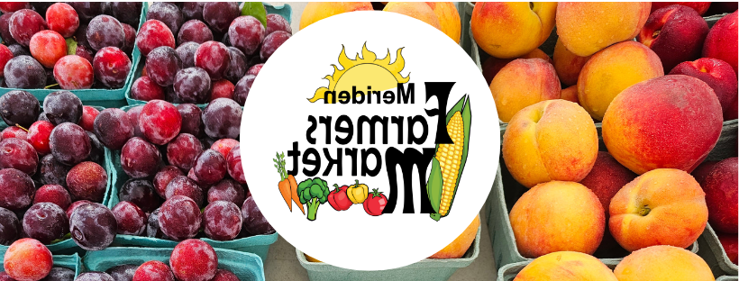 足彩app Farmers' Market logo set against background of fruit